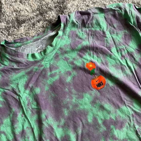 nike purple and green tie dye BASKETBALL PLANT tshirt size XXL - Picture 2 of 5